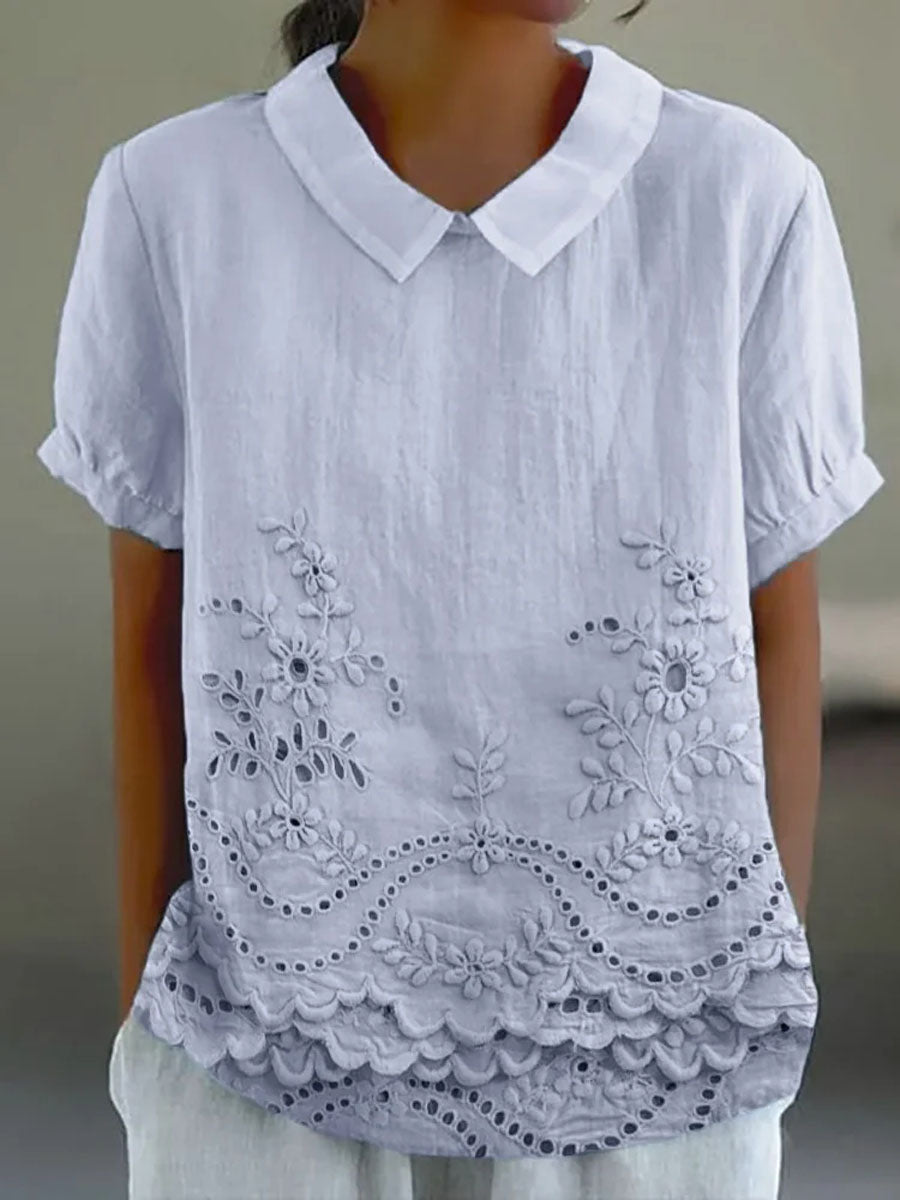 Lily | Floral Embroidered Shirt mysite