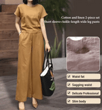 Last Day 40%OFF - Elegant Solid Cotton Linen 2-piece Set mysite