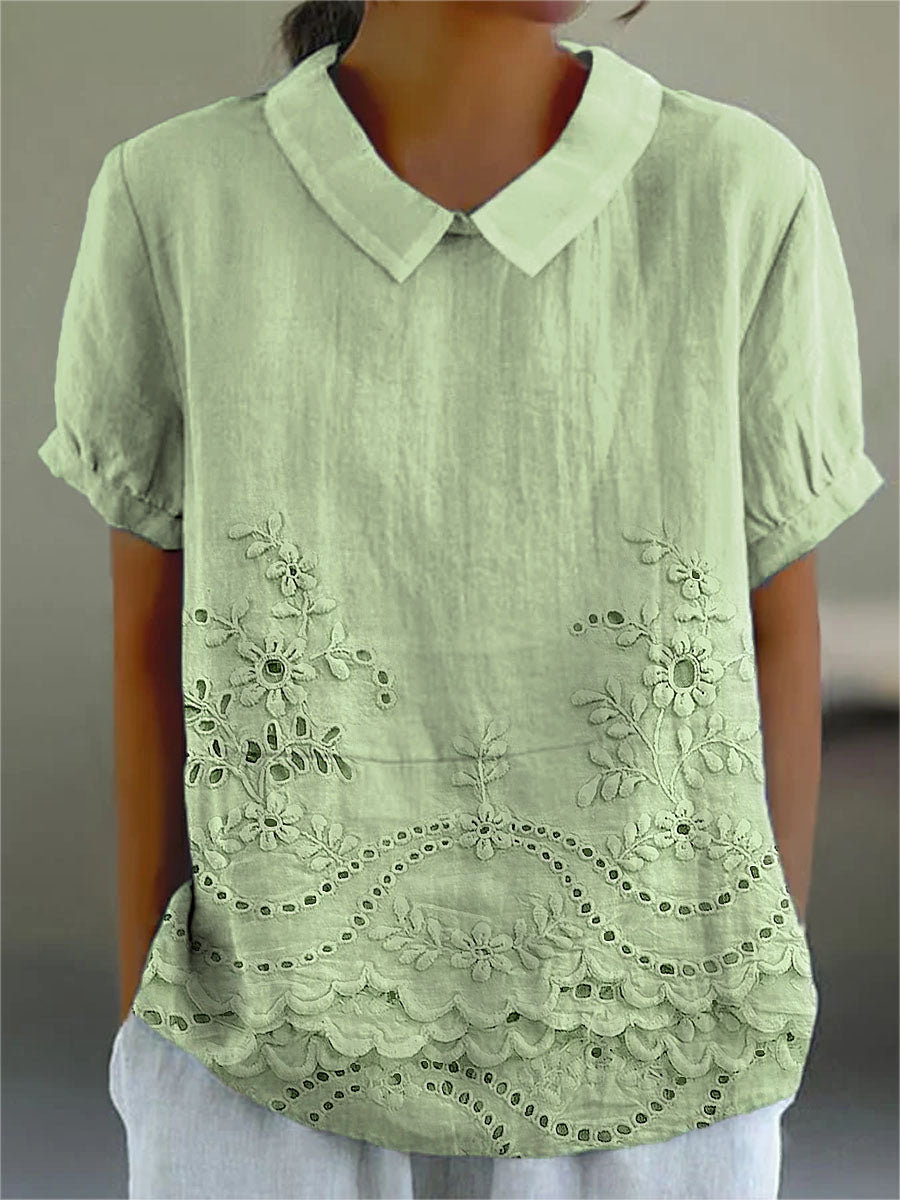 Lily | Floral Embroidered Shirt mysite