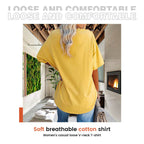 Women's Casual Loose V-neck T-shirt mysite