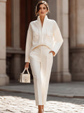 Elegant Long Sleeve Top & Pants Suit Set mysite