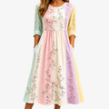Pastel Garden Panel Pocket Midi Dress mysite