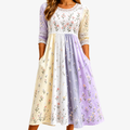 Lavender Meadow Patchwork Midi Dress mysite