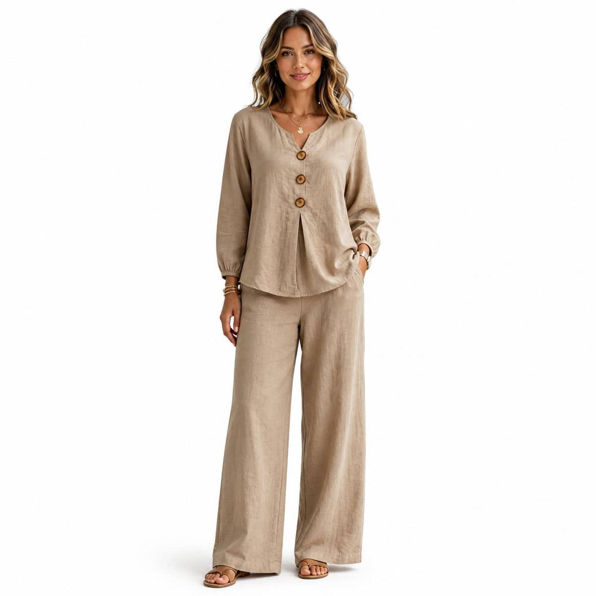 Women's Cotton-Linen 2-Piece Set Marlovene