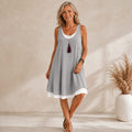 Women's Sleeveless Fake 2-Piece Dress Marlovene