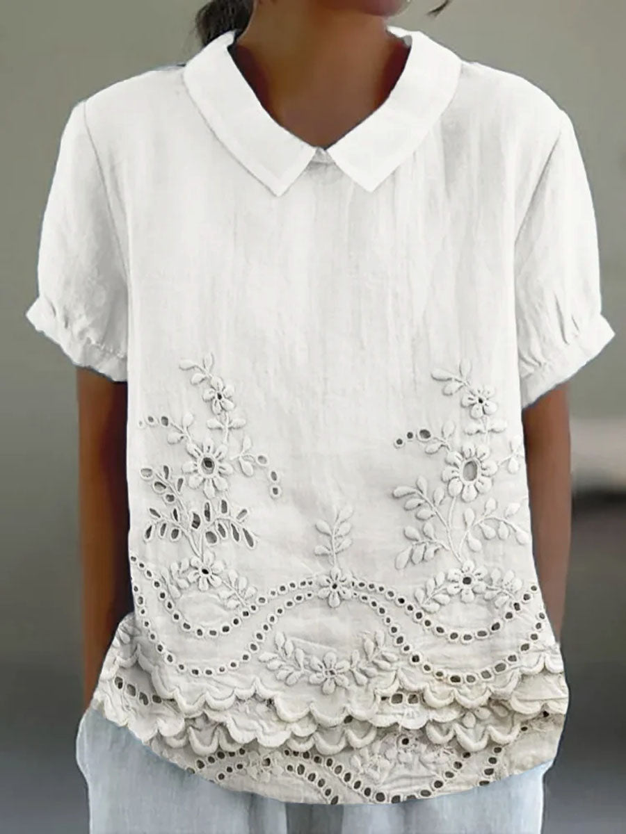 Lily | Floral Embroidered Shirt mysite
