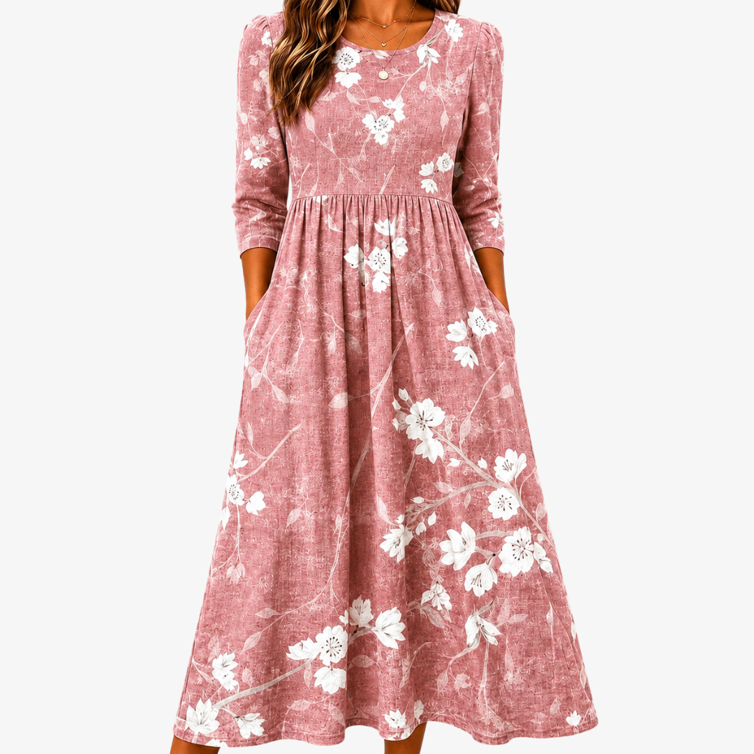 Blush Bloom Grace Pocket Midi Dress mysite
