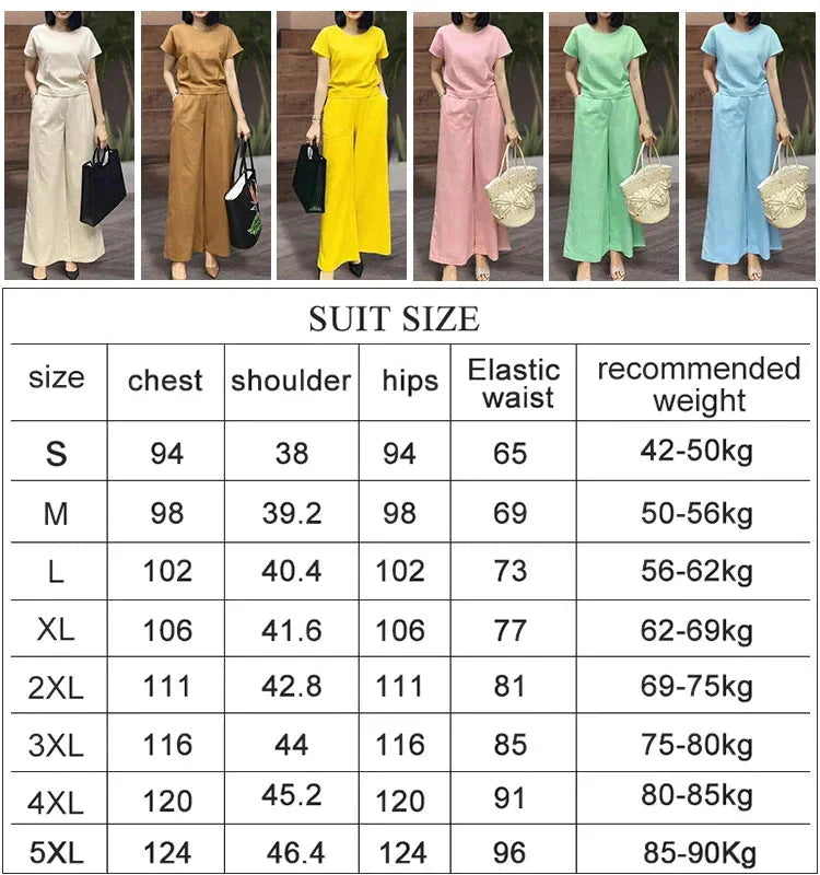 Last Day 40%OFF - Elegant Solid Cotton Linen 2-piece Set mysite