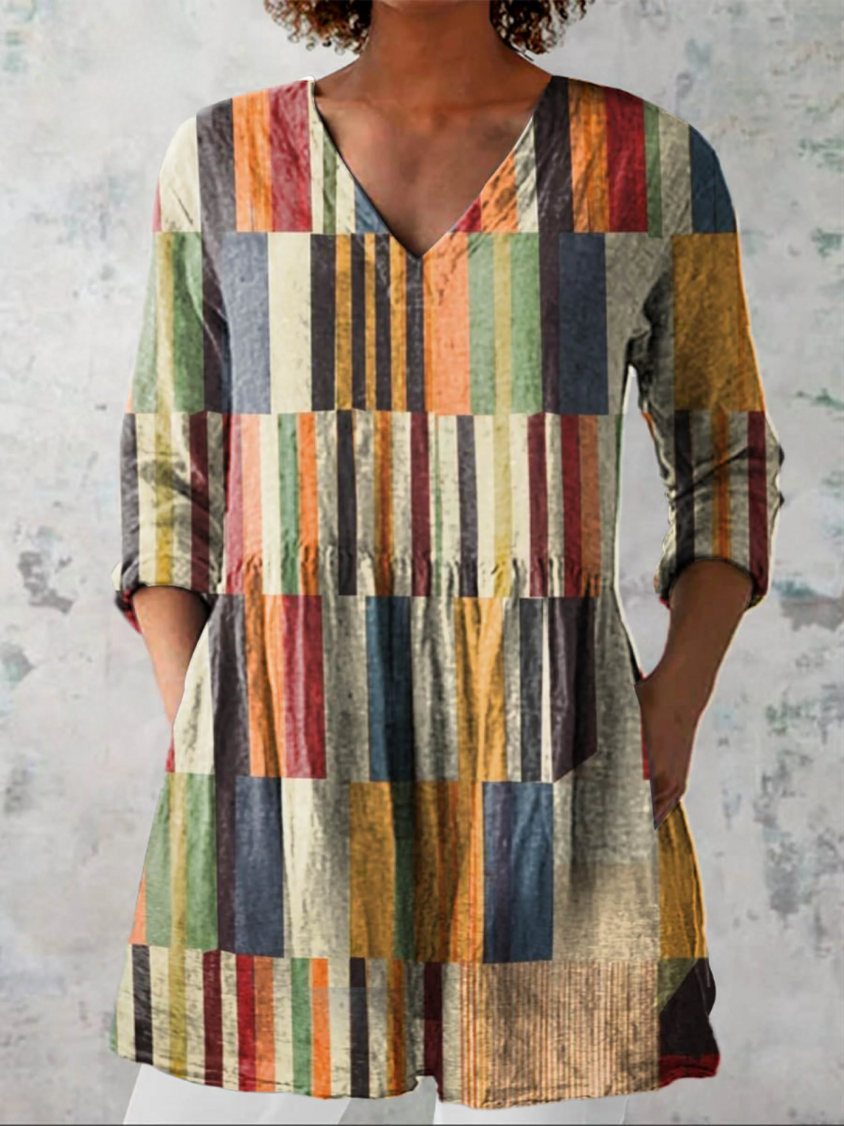 Chloe | Long Blouse with V-Neck mysite