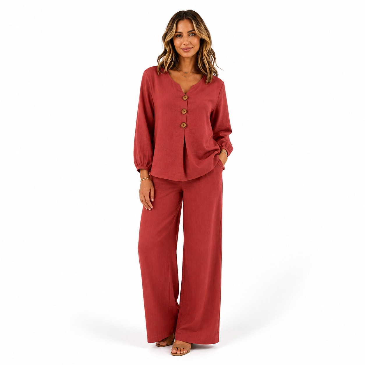 Women's Cotton-Linen 2-Piece Set Marlovene