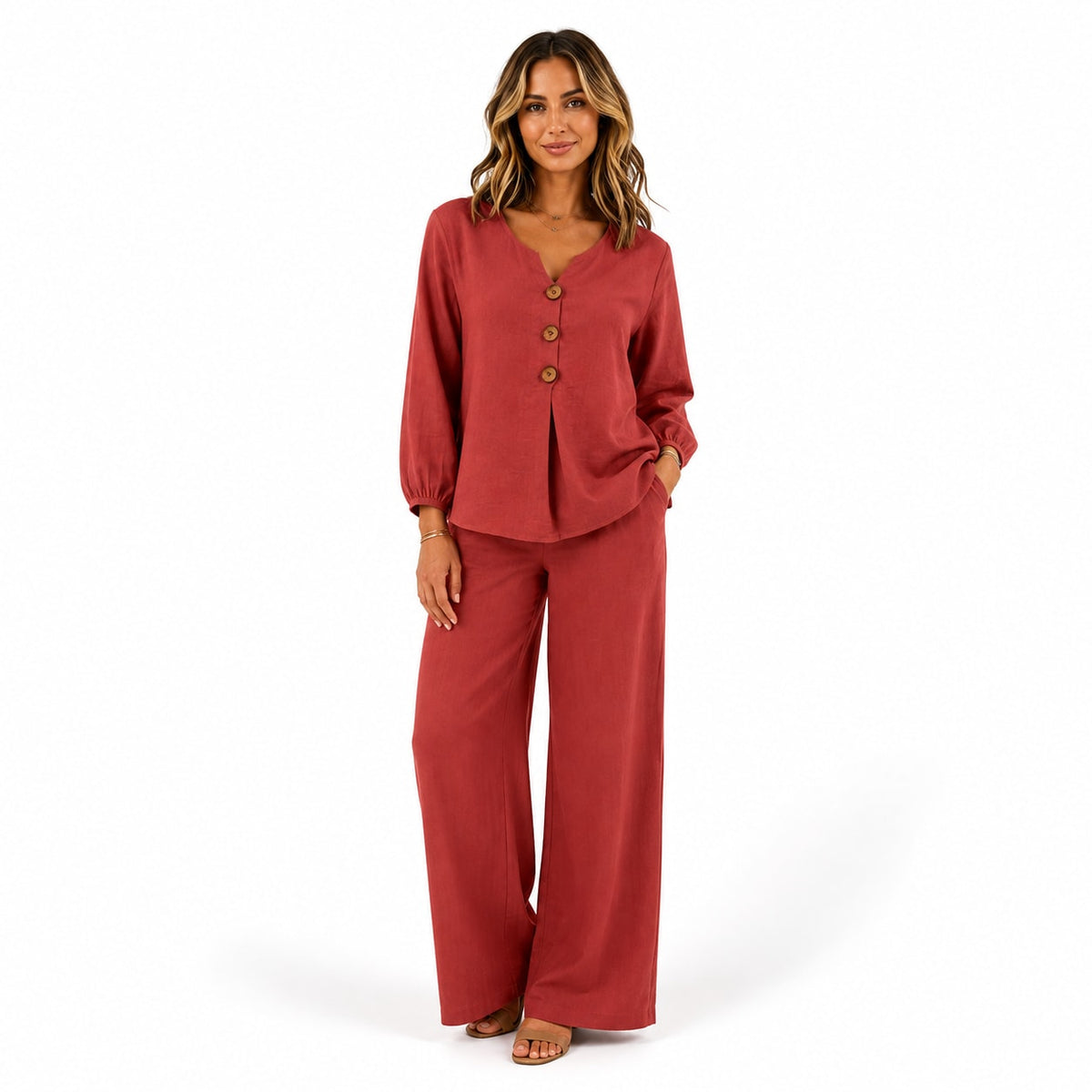 Women's Cotton-Linen 2-Piece Set Marlovene