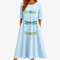 Sky Meadow Dragonfly Pocket Midi Dress mysite
