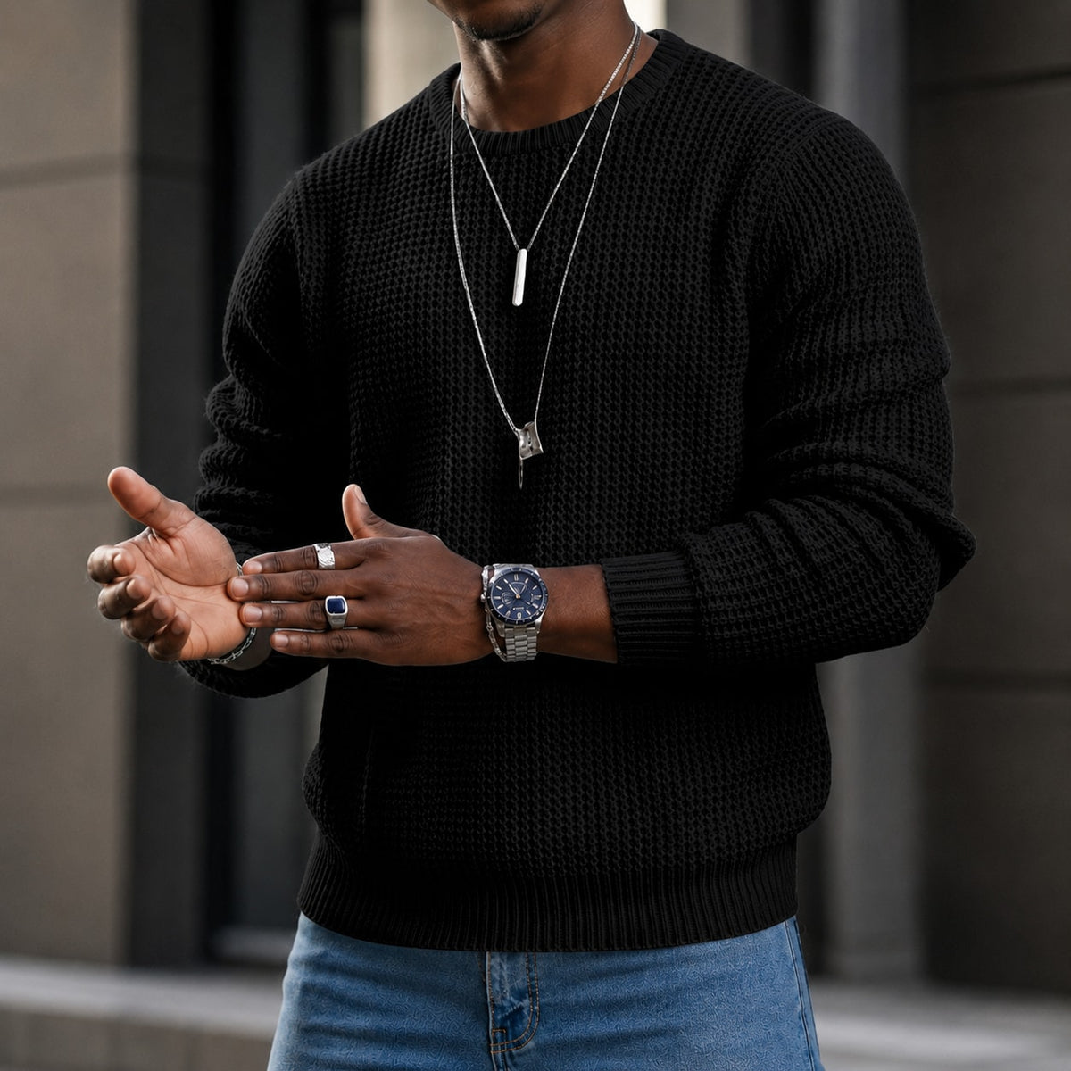 ✨2026 Collection 50% OFF + Free Shipping ✈️ JMIERR Men’s Classic Crewneck Sweater Marlovene