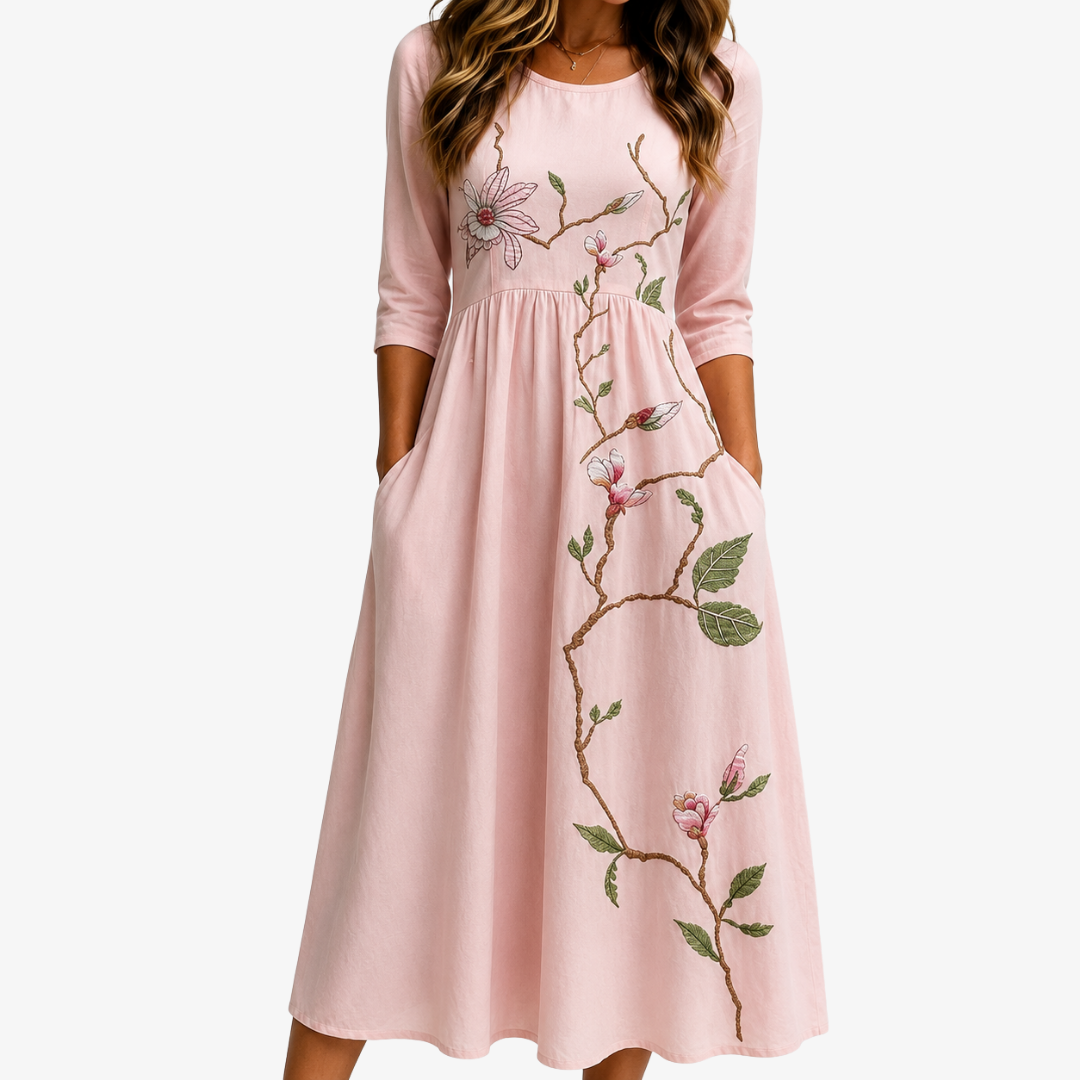 Blush Magnolia Garden Midi Dress mysite