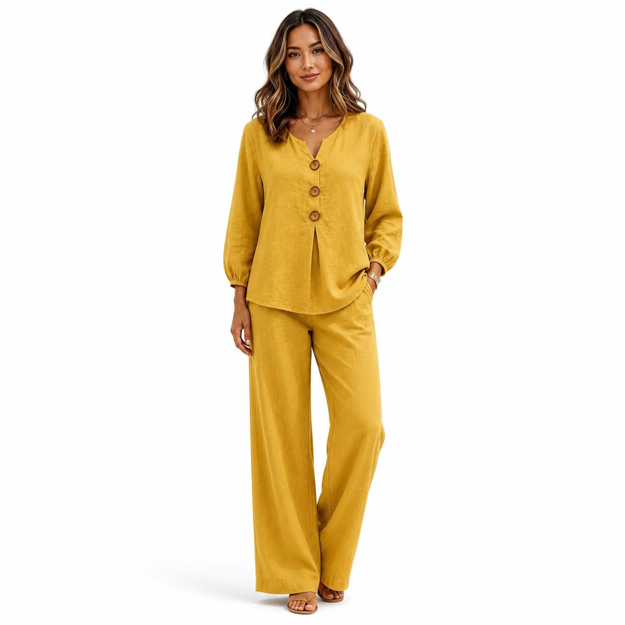 Women's Cotton-Linen 2-Piece Set Marlovene