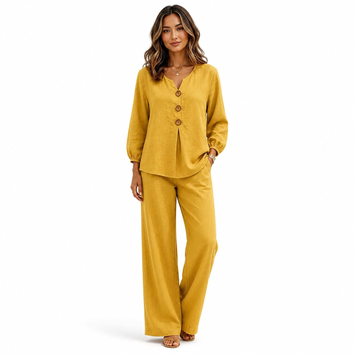 Women's Cotton-Linen 2-Piece Set Marlovene