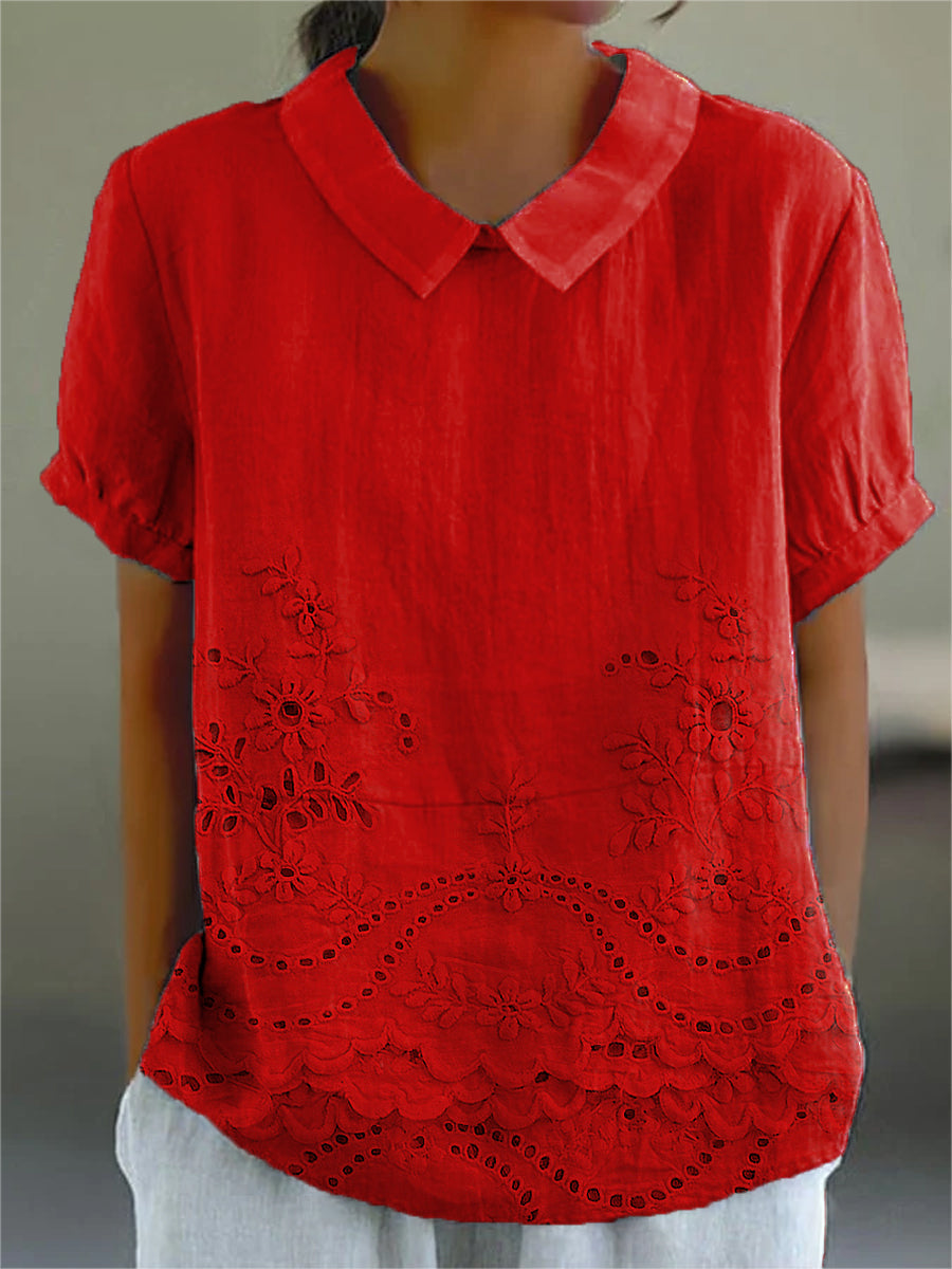 Lily | Floral Embroidered Shirt mysite