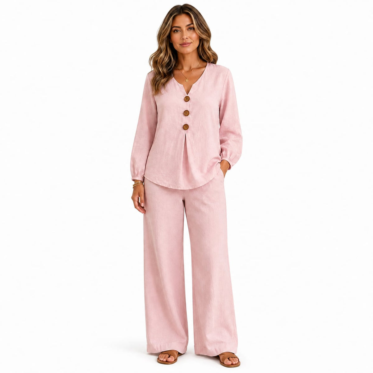 Women's Cotton-Linen 2-Piece Set Marlovene