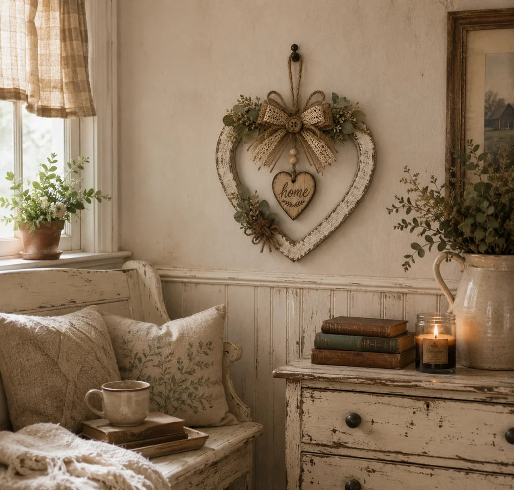 Rustic Farmhouse “Home” Heart Wreath – Ready-to-Hang Country Wall Decor mysite