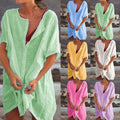 Women's Cotton and Linen Plain Loose Long Shirt mysite
