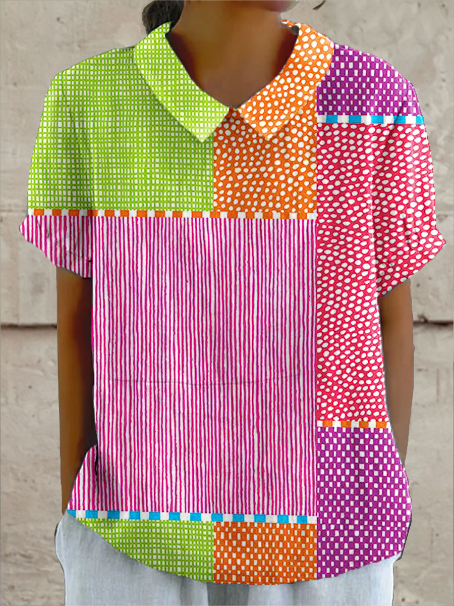 Zoe | Colorful Patchwork Shirt mysite