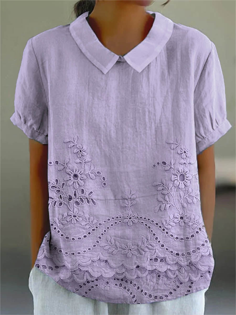 Lily | Floral Embroidered Shirt mysite