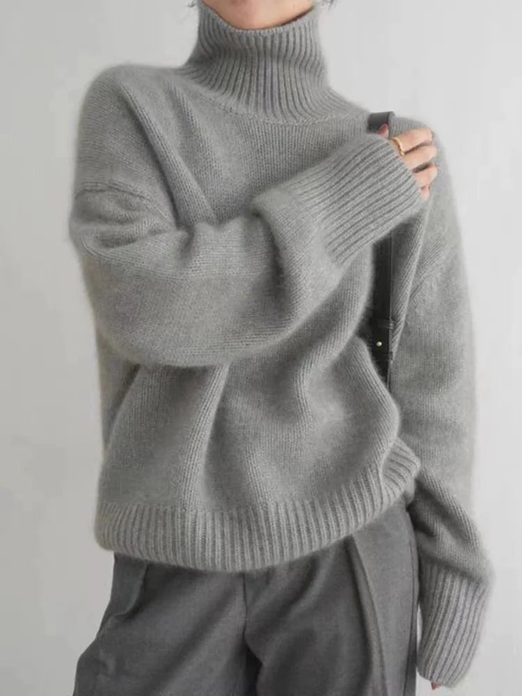 ISABOLL | CASHMERE HIGH-NECK SWEATER mysite