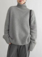 ISABOLL | CASHMERE HIGH-NECK SWEATER mysite