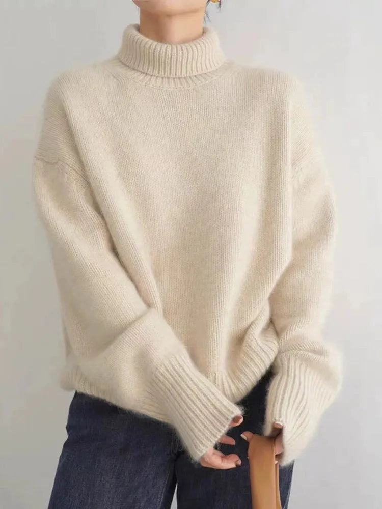 ISABOLL | CASHMERE HIGH-NECK SWEATER mysite