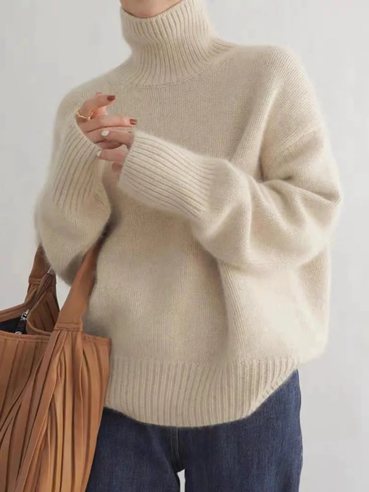 ISABOLL | CASHMERE HIGH-NECK SWEATER mysite