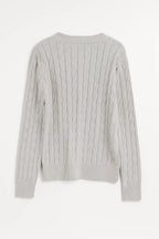 SUNNIVA | V-NECK CABLE-KNIT SWEATER mysite