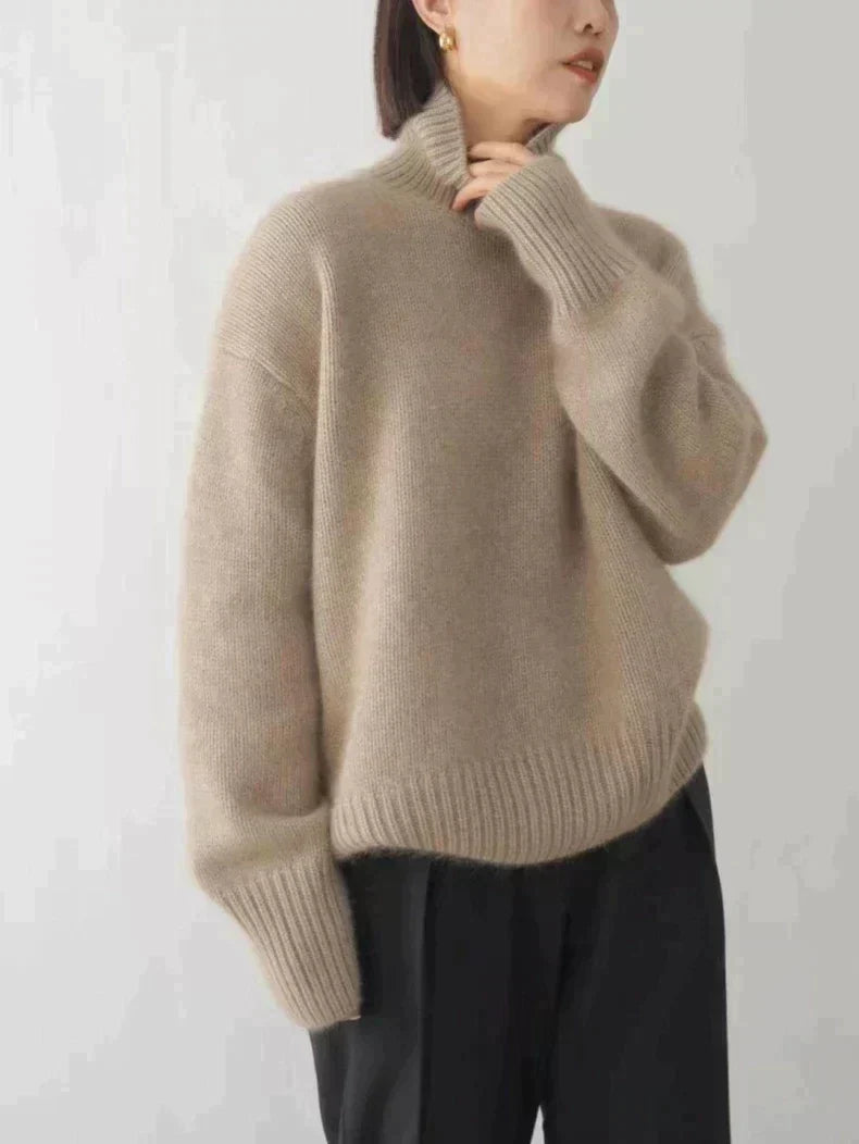 ISABOLL | CASHMERE HIGH-NECK SWEATER mysite