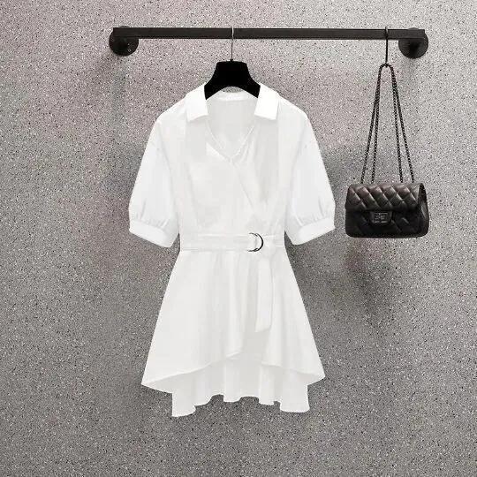 Female Waist-skimming Flesh-concealing Thin Shirt (Long & Short Sleeve) mysite