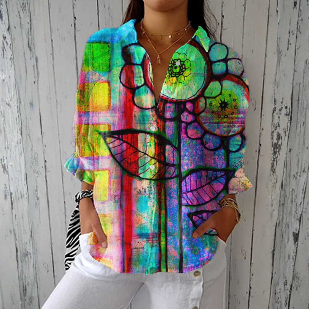 Bernadette | Artistic Floral Blouse mysite
