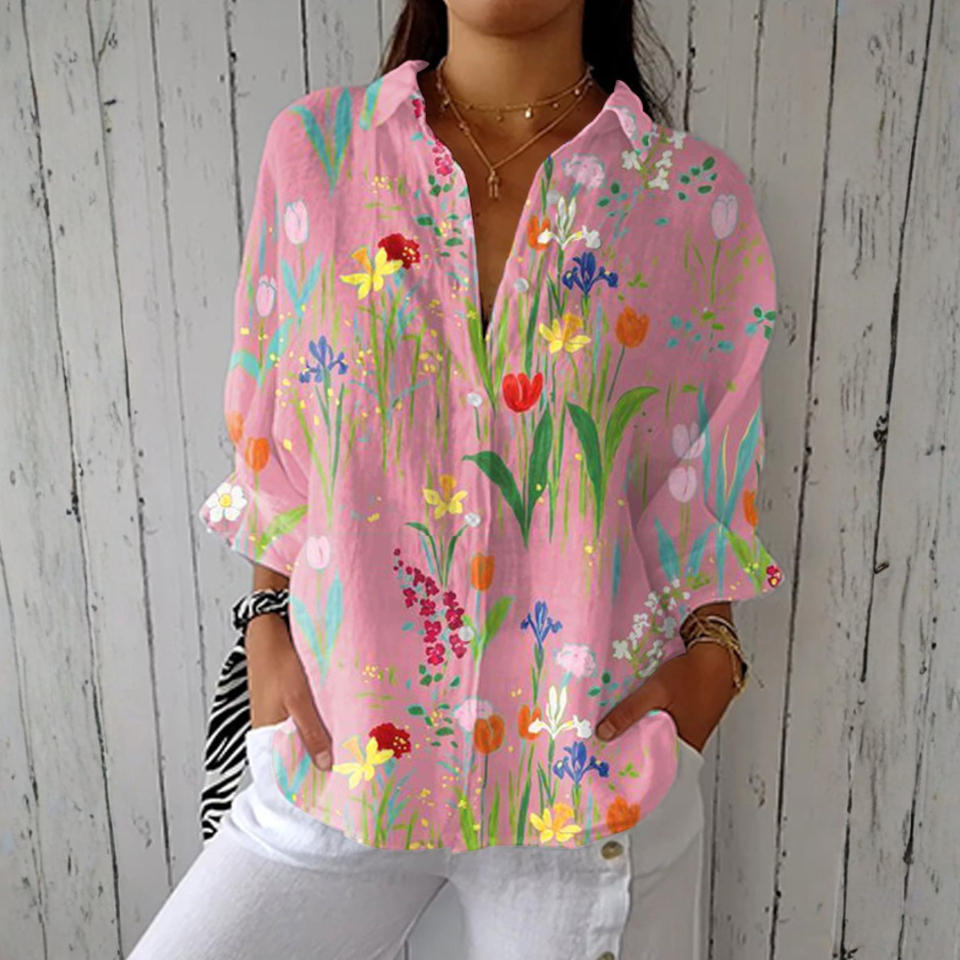 Sofia | Tulip Garden Floral Blouse mysite