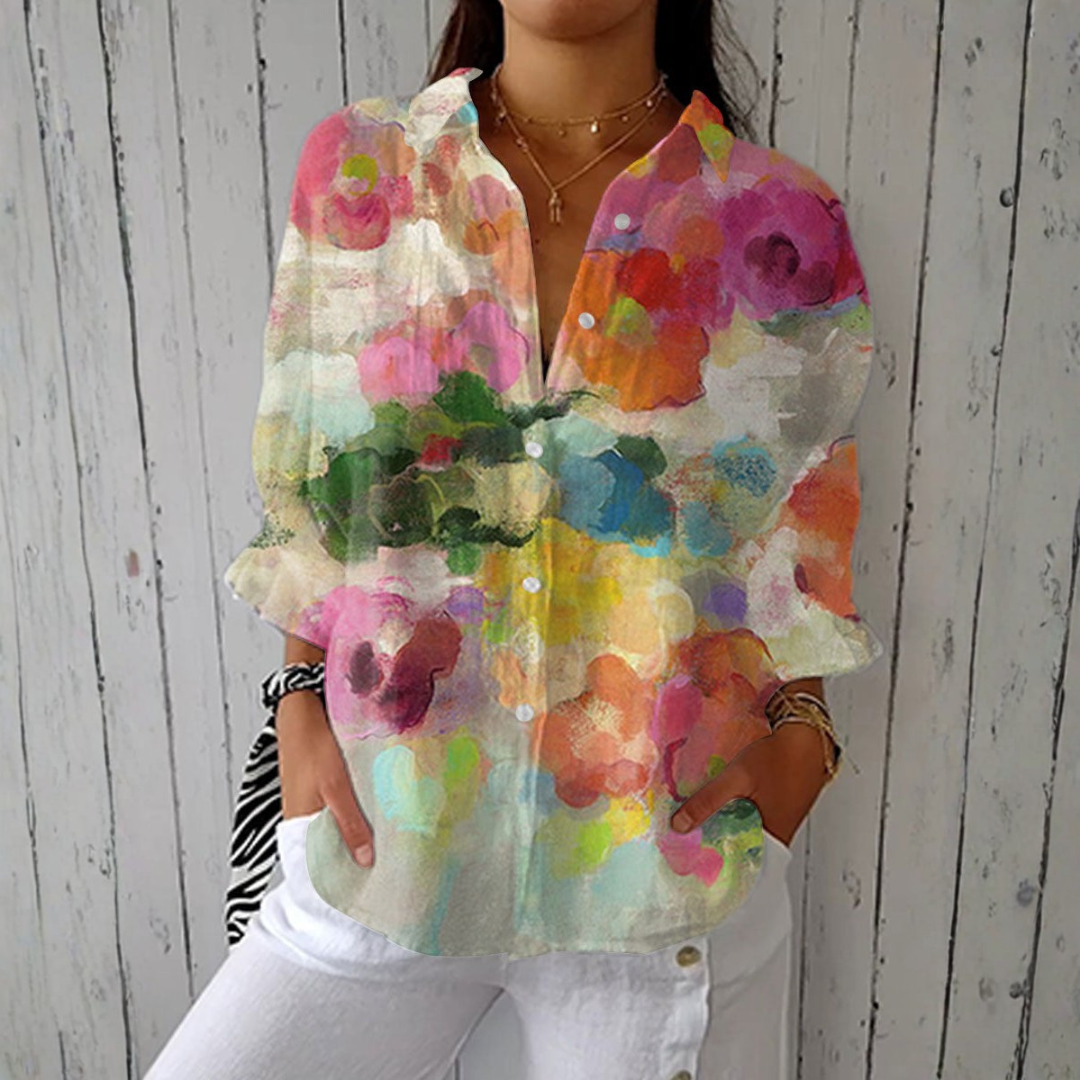 Ines | Watercolour Floral Blouse mysite