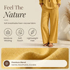 🌿Women's Cotton-Linen V-Neck Long Sleeve Top & Pants Set mysite