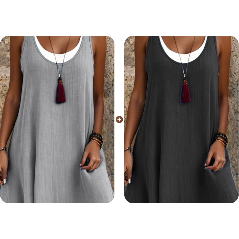 Women's Sleeveless Fake 2-Piece Dress Marlovene