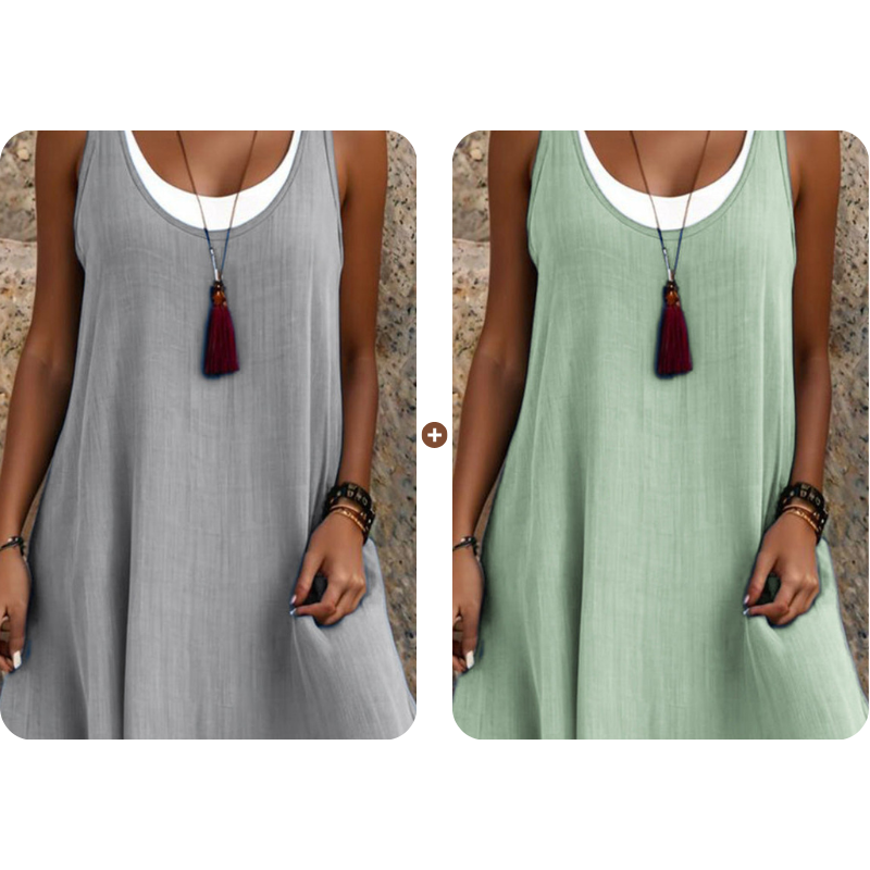 Women's Sleeveless Fake 2-Piece Dress Marlovene