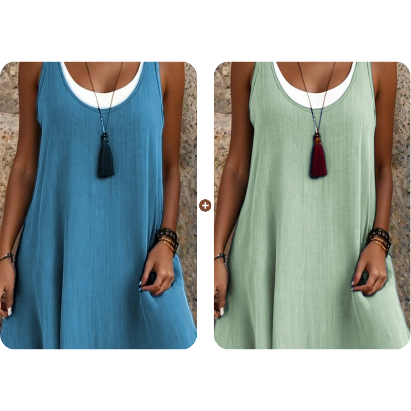 Women's Sleeveless Fake 2-Piece Dress Marlovene