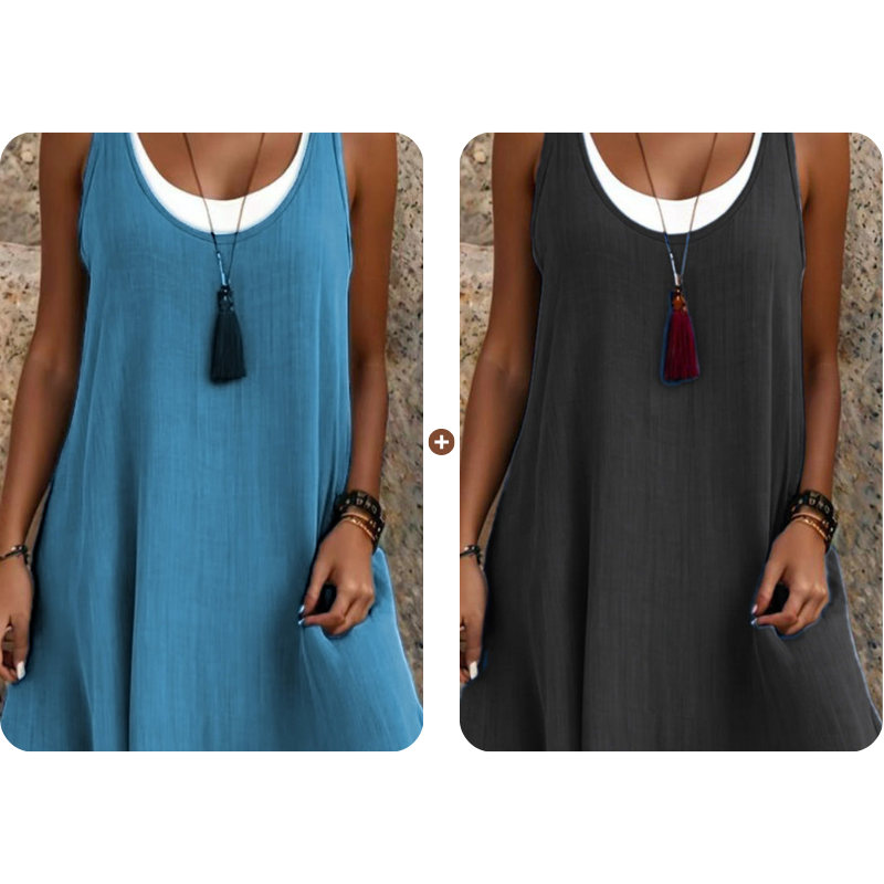 Women's Sleeveless Fake 2-Piece Dress Marlovene