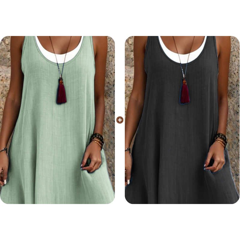 Women's Sleeveless Fake 2-Piece Dress Marlovene