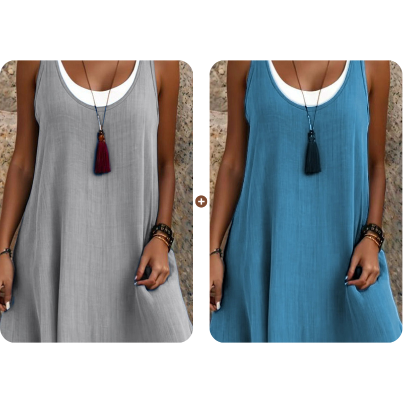 Women's Sleeveless Fake 2-Piece Dress Marlovene