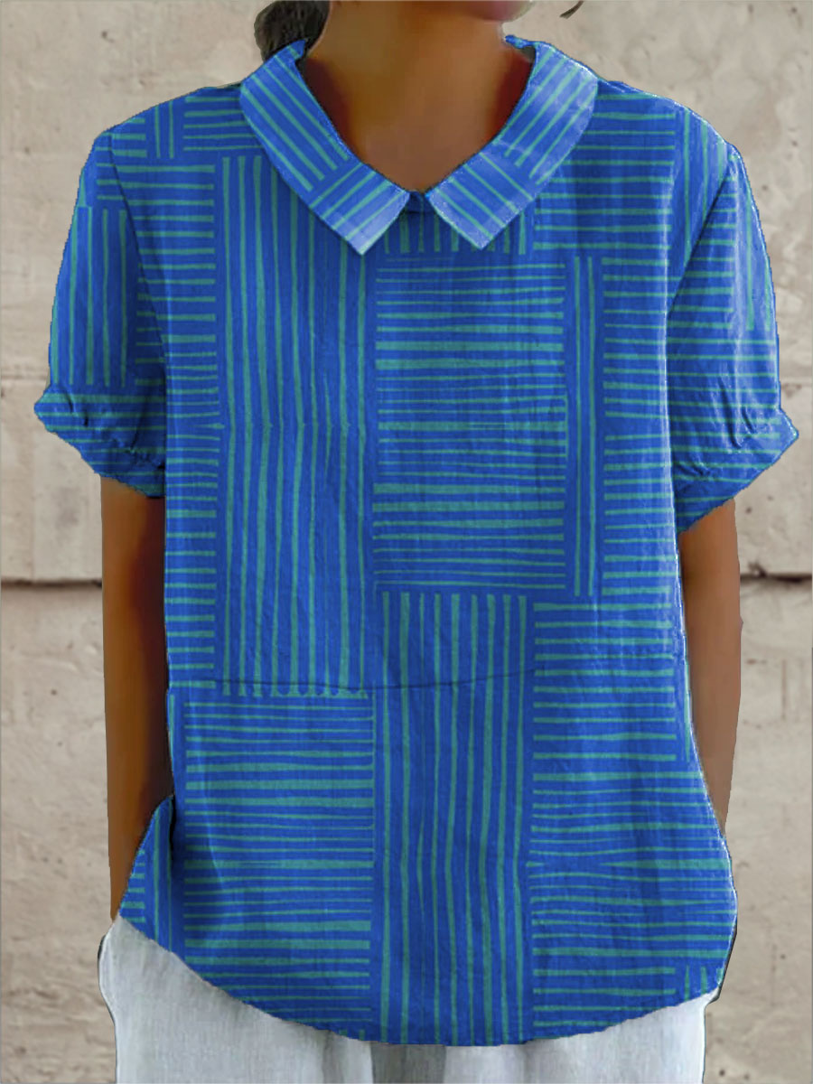 Maya | Striped Geometric Shirt mysite