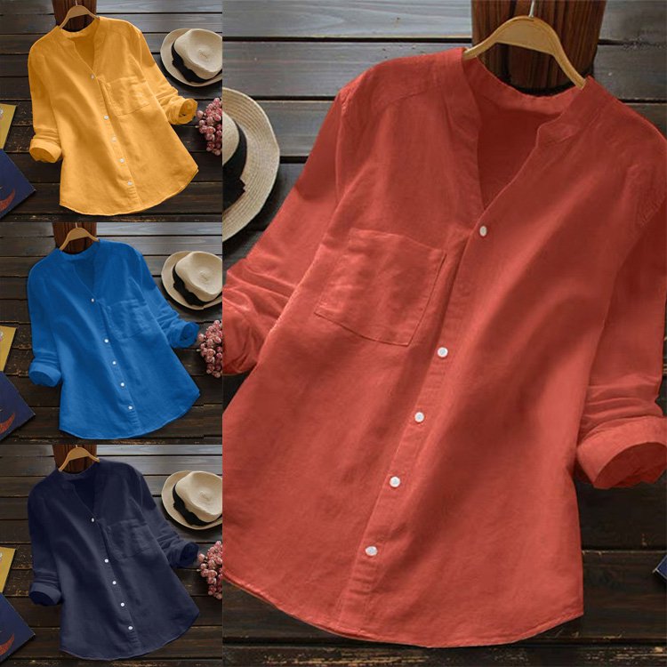 Japanese Style Handmade Linen Cotton Casual Loose Shirt mysite