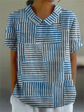 Amelia | Striped Patchwork Shirt mysite