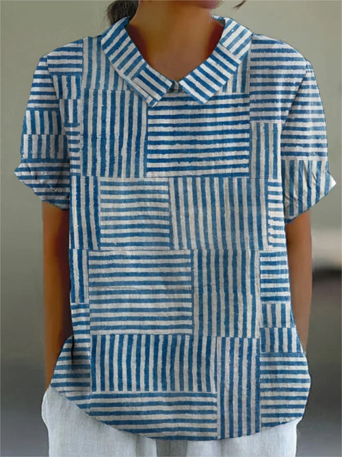 Amelia | Striped Patchwork Shirt mysite
