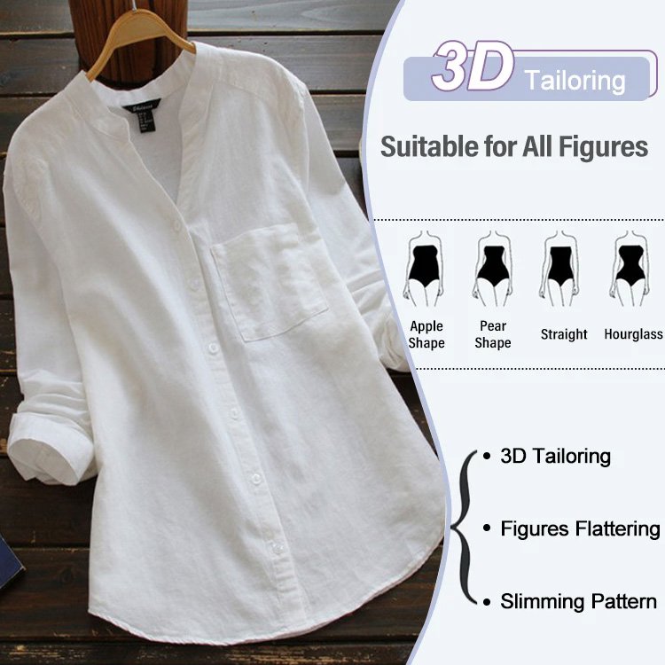 Japanese Style Handmade Linen Cotton Casual Loose Shirt mysite