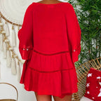 Women’s Casual Hollow Out V-Neck Dress mysite