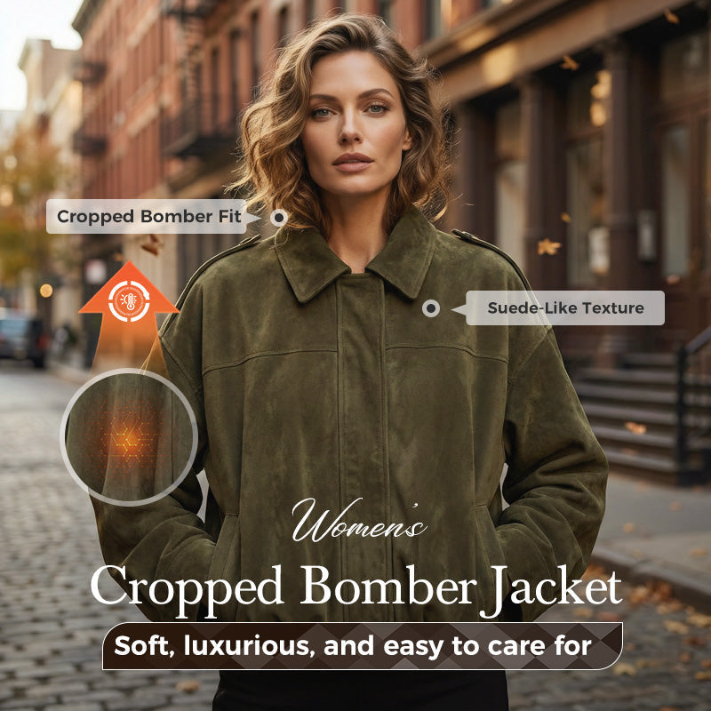 🧥 50% OFF NOW! ✨ Women's Suede-Like Cropped Bomber Jacket – Soft Fabric, Modern Silhouette & Versatile Style 👜 mysite